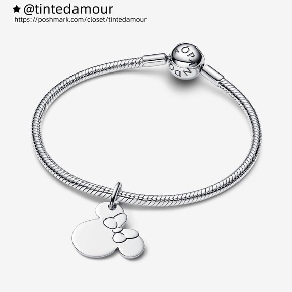 Pandora Disney Minnie Mouse Engravable Dangle Charm - Picture 4 of 7